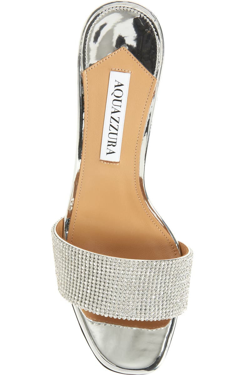 Aquazzura Wonderland Embellished Slide Sandal, Alternate, color, Silver