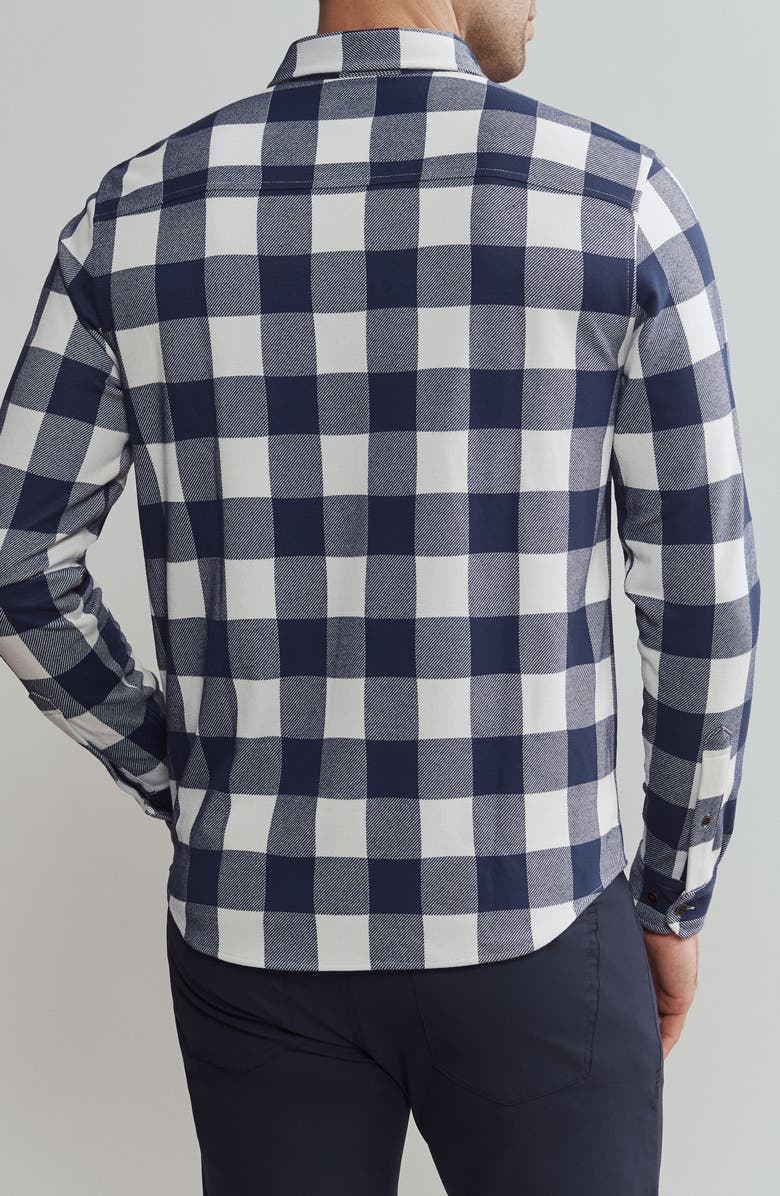 Rhone Hardy Check Flannel Button-Up Shirt, Alternate, color, Sleet Gray Buffalo Check