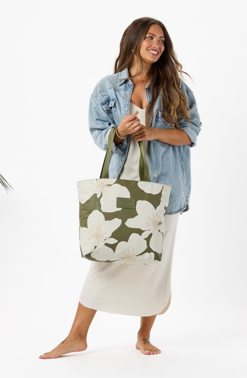 Aloha Collection Day Tripper Cassia Water Resistant Tote In Green