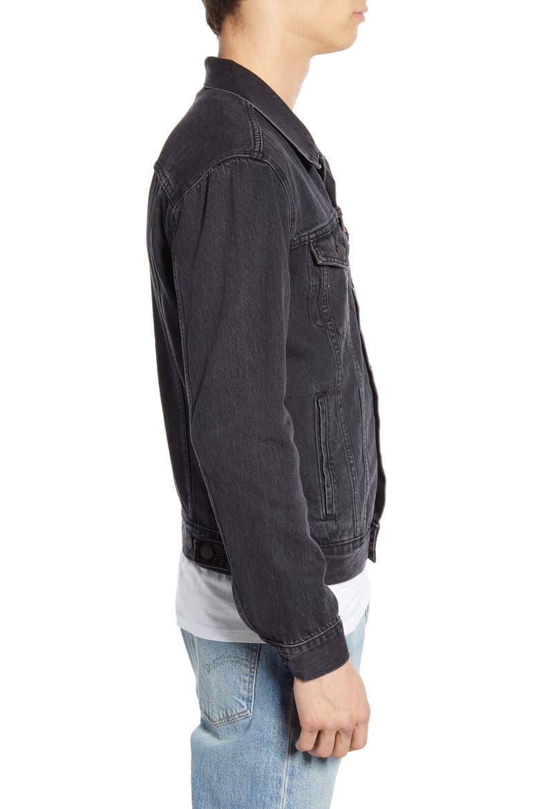 Levi's® Denim Trucker Jacket, Alternate, color, LIQUORICE