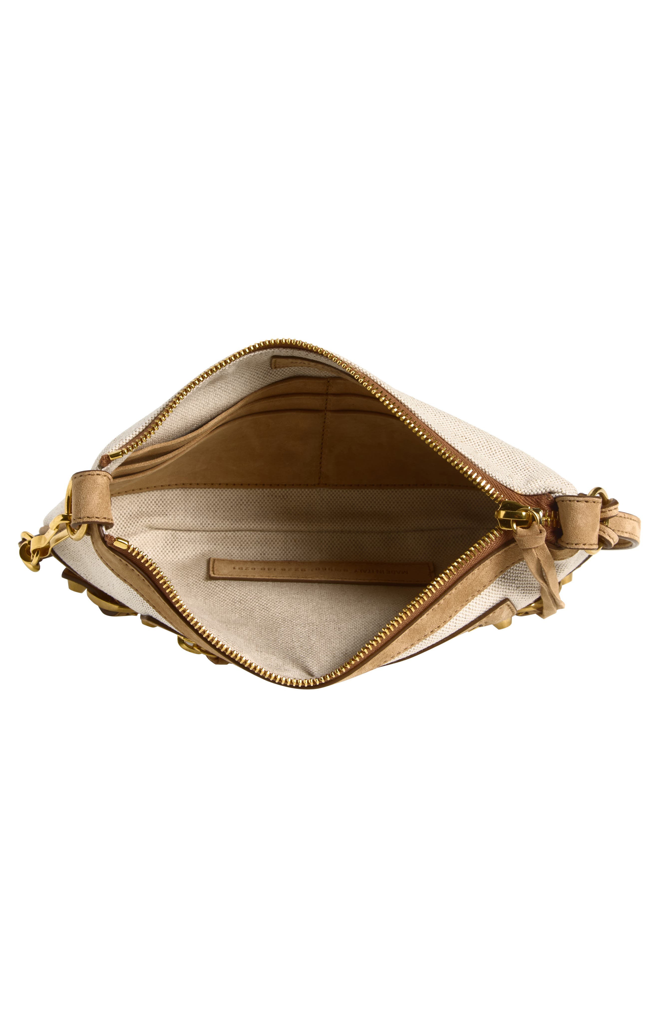Le City Pouch Canvas & Leather Shoulder Bag, Alternate, color, 9226 NATURAL/ CAMEL