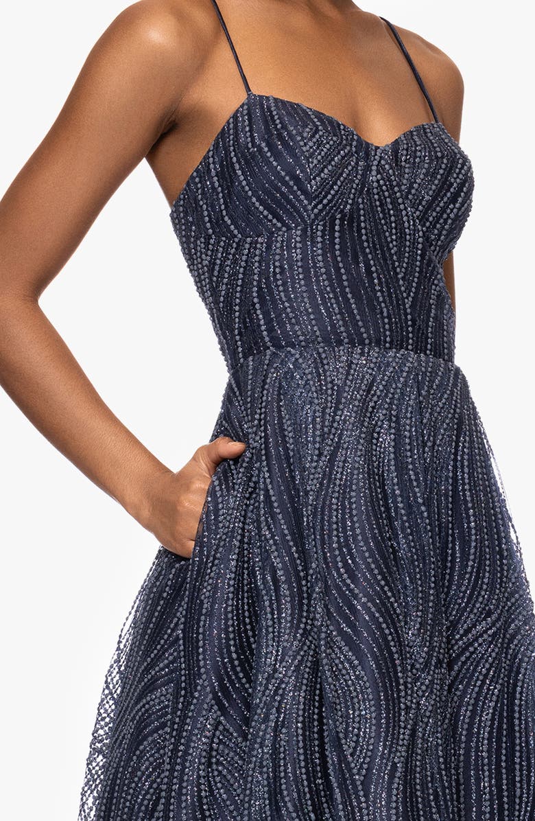 Blondie Nites Glitter Sleeveless Gown, Alternate, color,