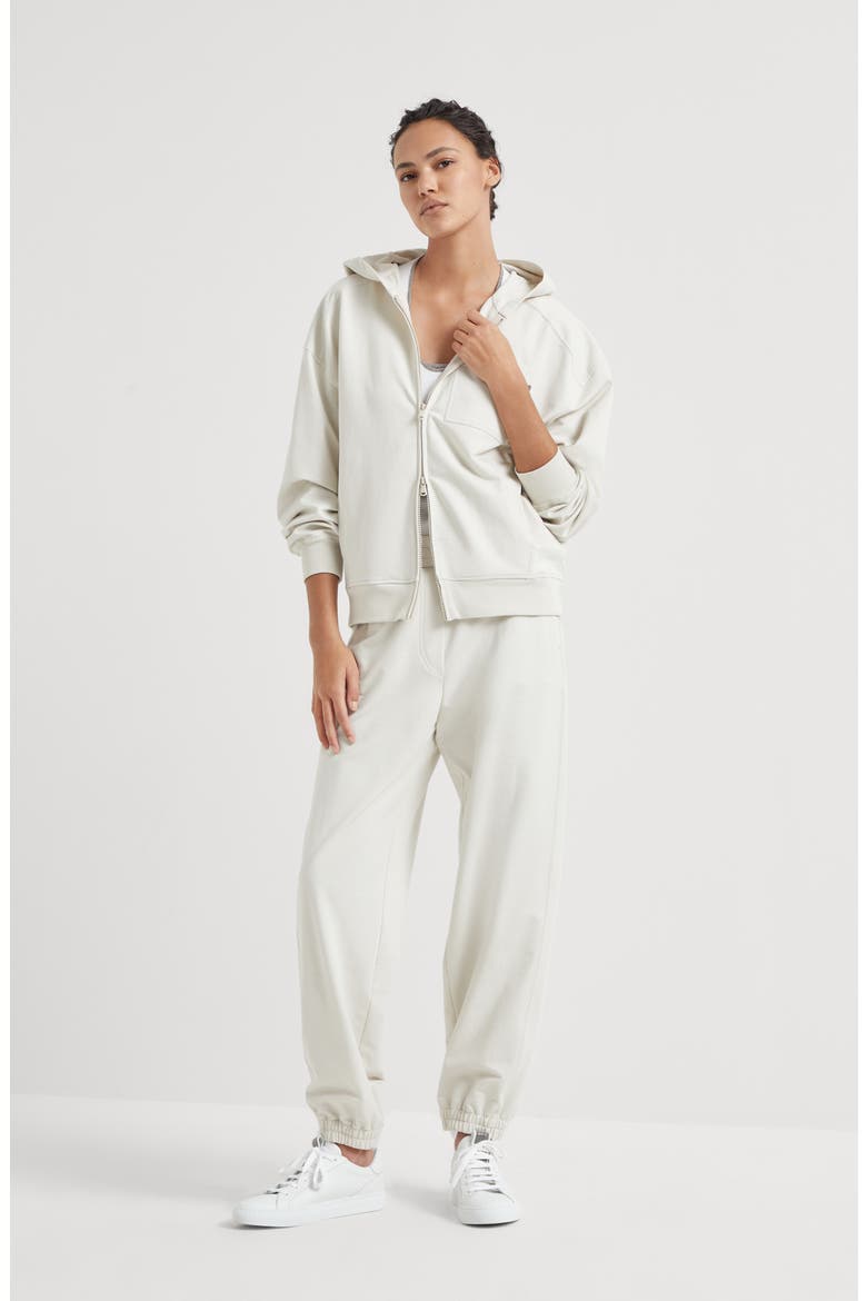 Ribbed jersey top, Alternate, color, White