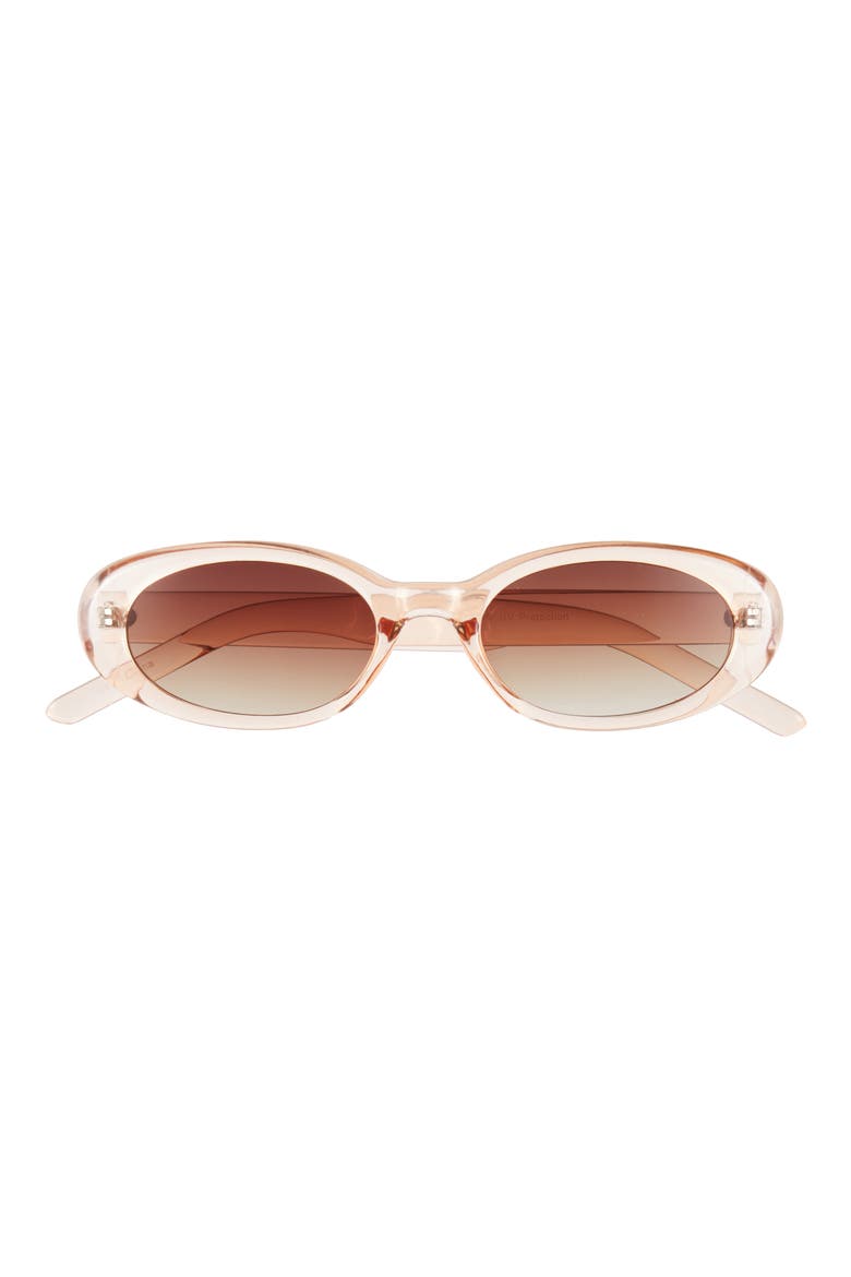Narrow Oval Sunglasses, Main, color, CLEAR NATURAL