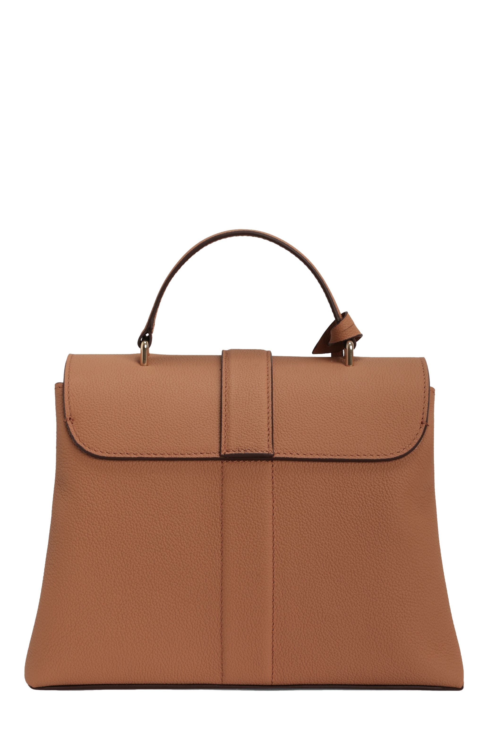 GORSKI Leather Bag with Crossbody Strap, Alternate, color, Tan