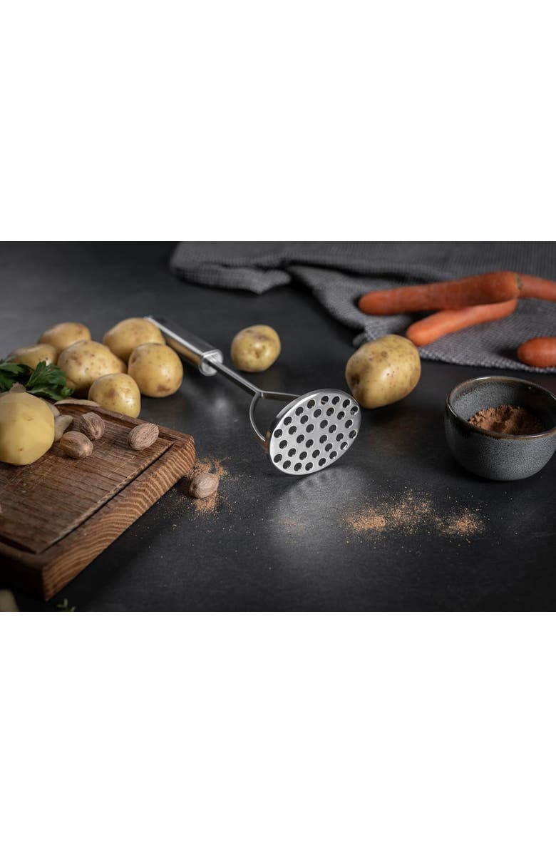 Kuhn Rikon Essential Potato Masher with Stainless Steel Mashing Plate, Alternate, color, Silver