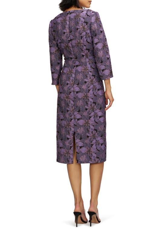 Js Collections Elliana Long Sleeve Sheath In Lilac