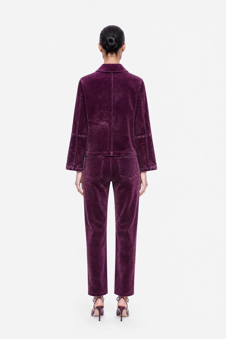 Single Breasted Cotton Jacket, Alternate, color, Plum