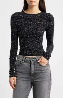 Free People Night Sky Studded Rib Top