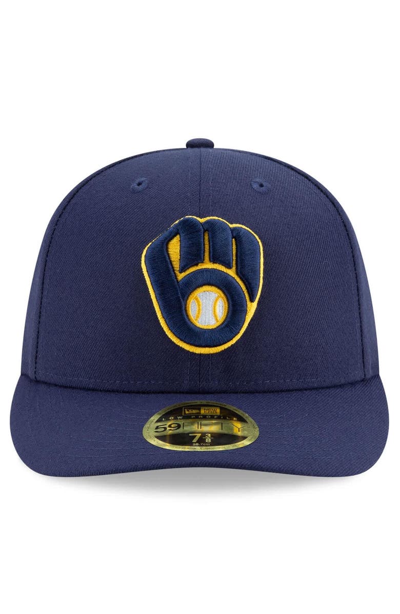 New Era Men's New Era Navy Milwaukee Brewers 2024 MLB Postseason Side Patch Low Profile 59FIFTY Fitted Hat, Alternate, color, 