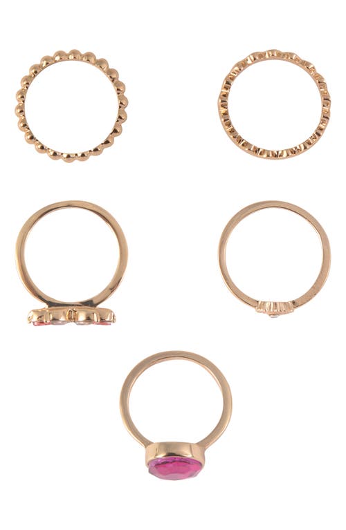 Laundry By Shelli Segal Set Of 5 Assorted Stackable Rings