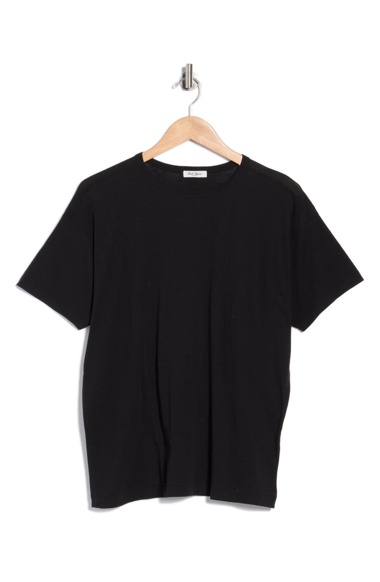 BUCK MASON Japanese De-Luxe Cotton & Linen Blend T-Shirt, Main, color, Black