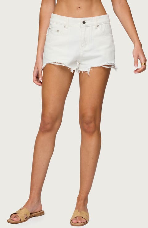 Fern Mid Rise Denim Cutoff Shorts