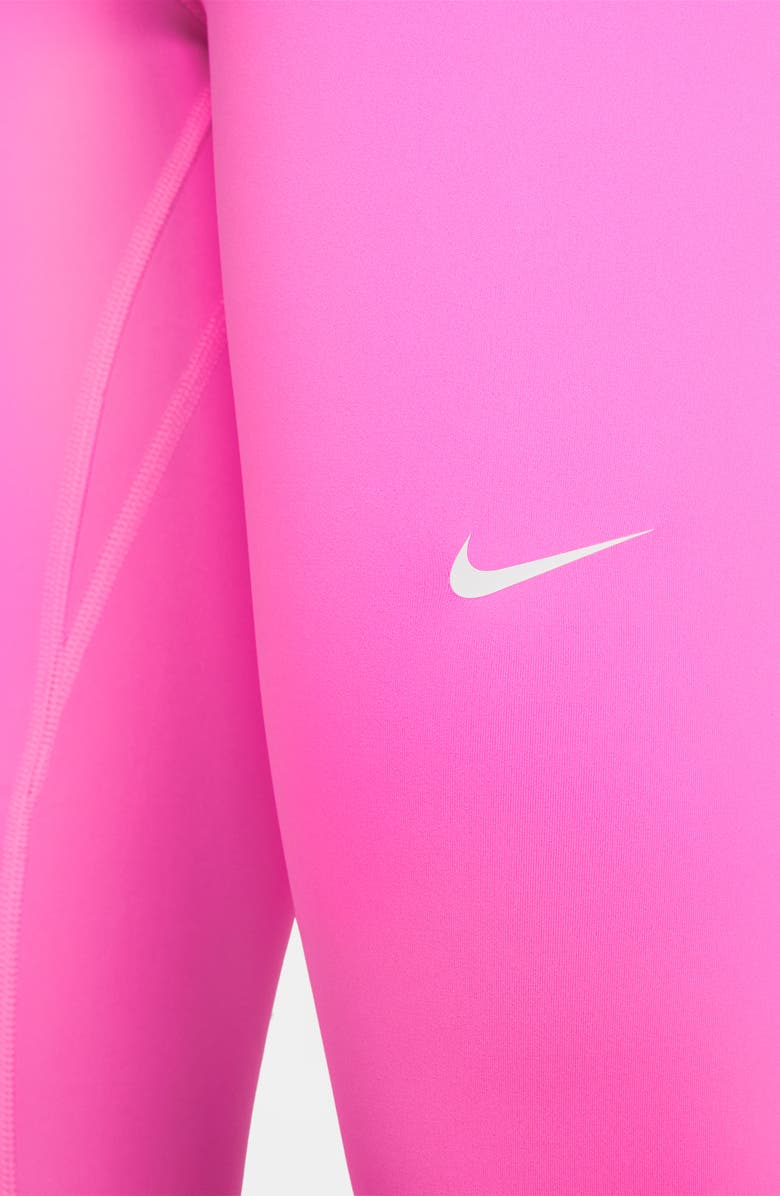 Nike Pro Mid Rise Leggings, Alternate, color, 675 Playful Pink/White