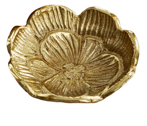 Blossom Cast Aluminum Dish Small Antique Brass Aluminum Everyday,Spring
