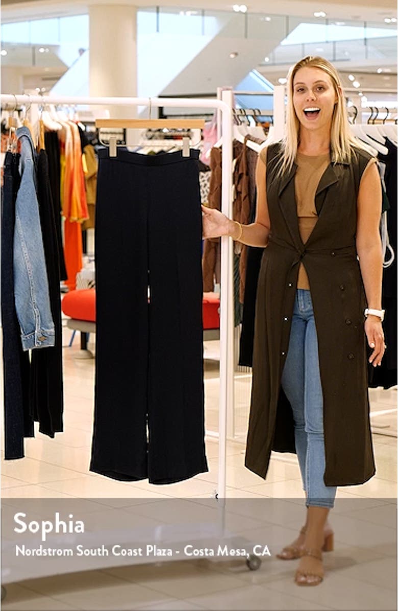 St. Wide Leg Crushed Satin Pants, sales video thumbnail