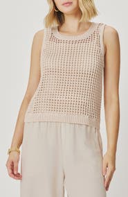Splendid Camellia Open Knit Sleeveless Sweater