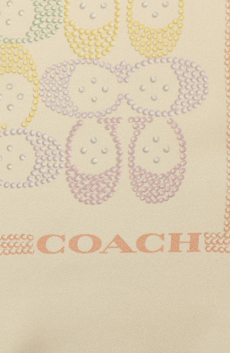 COACH Rainbow Signature C Silk Square Scarf, Alternate, color, Multi