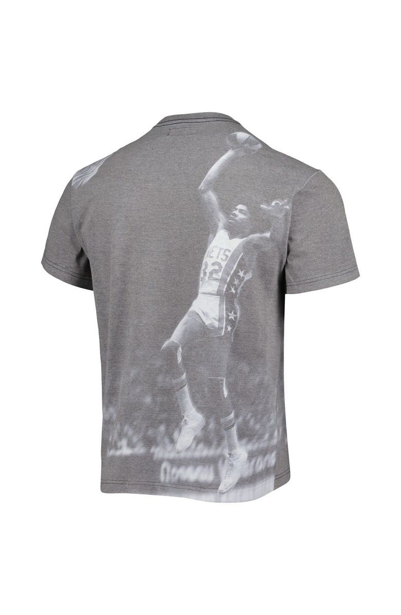 Mitchell & Ness Men's Mitchell & Ness Julius Erving Heather Gray New York Nets Above The Rim T-Shirt, Alternate, color, Heather Gray