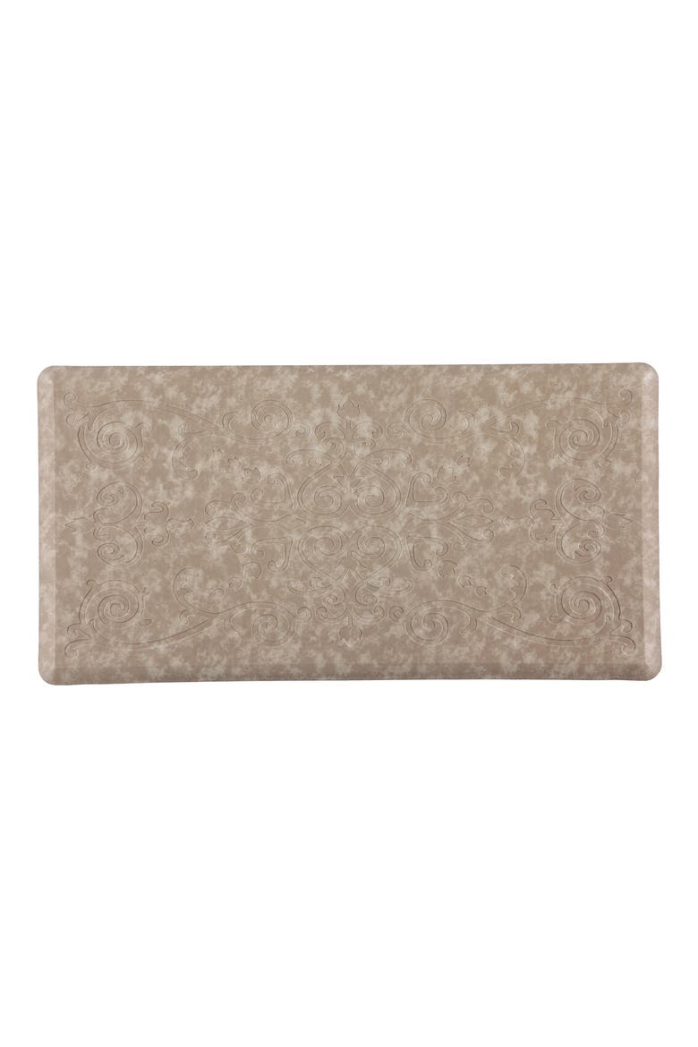 Anti-Fatigue Embossed Floor Mat, Main, color, BEIGE