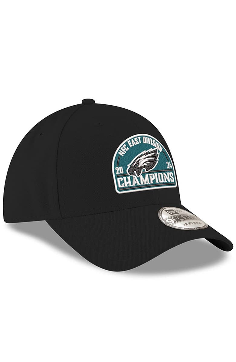 New Era Men's New Era  Black Philadelphia Eagles 2024 NFC East Division Champions 9FORTY Adjustable Hat, Alternate, color, 