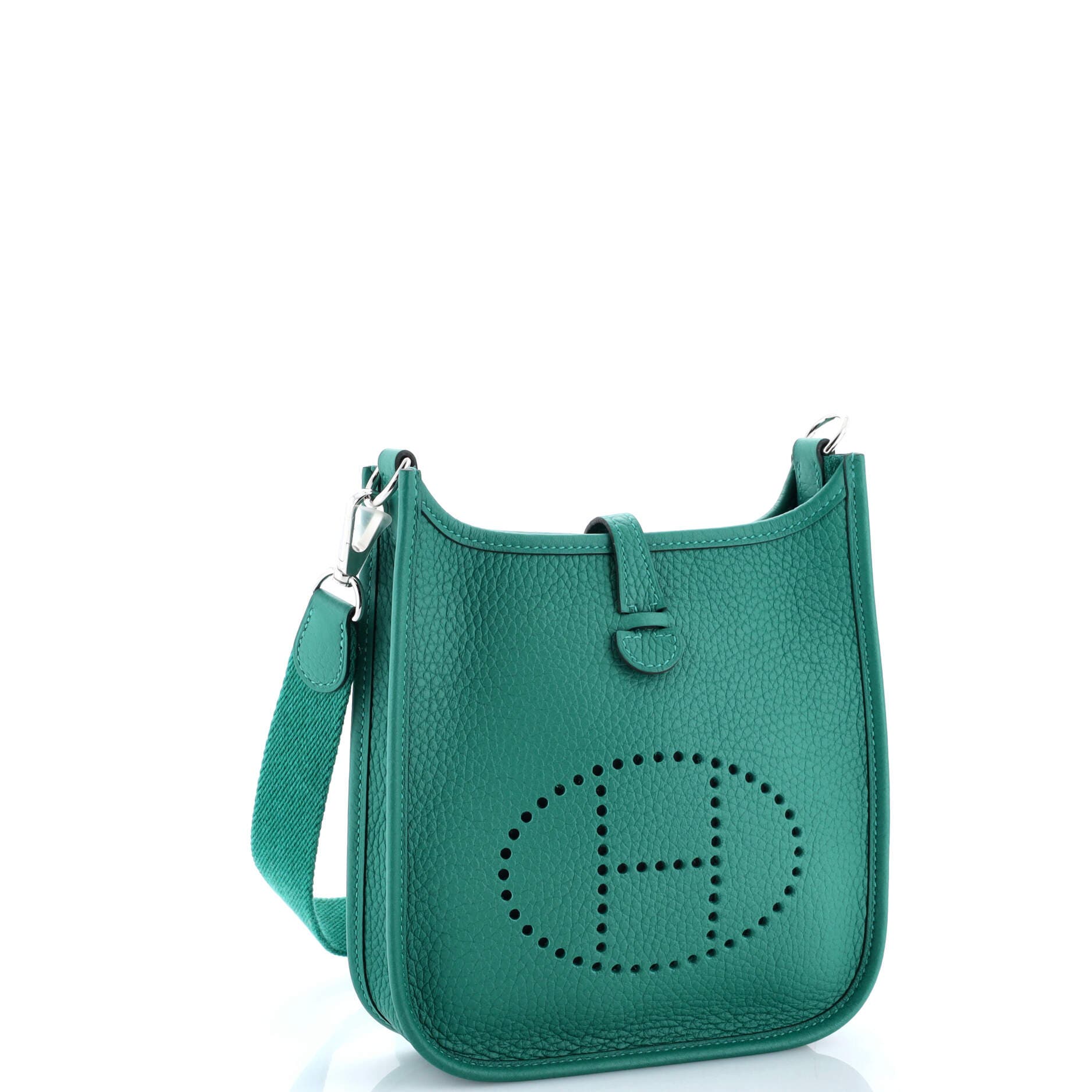 Pre-Owned Hermes Evelyne Bag Gen III Clemence TPM, Alternate, color, Vert Vertigo