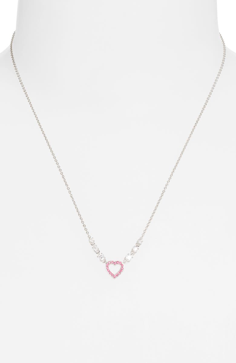 Nadri Valentine's Day Capsule 3-Piece Stud Earrings & Necklace Set, Alternate, color, Rhodium