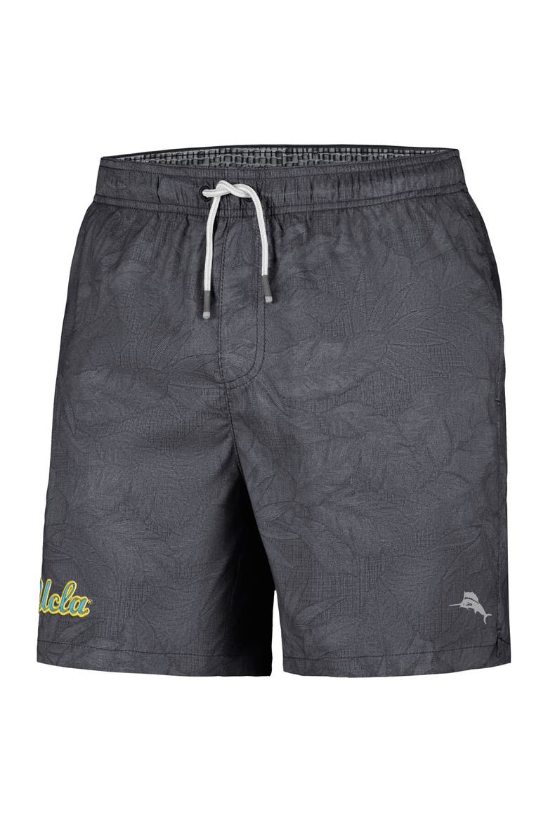 Men's Tommy Bahama Black UCLA Bruins Naples Layered Leaves Swim Trunks, Alternate, color, Black