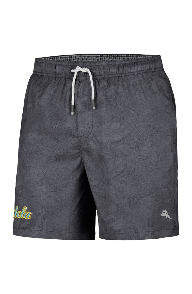 Tommy Bahama Men's Tommy Bahama Black UCLA Bruins Naples Layered Leaves Swim Trunks, Alternate, color, 