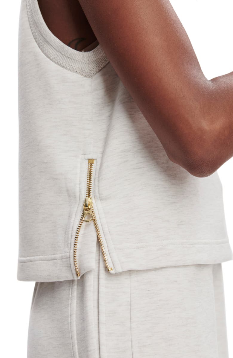 Varley Shea Crop Tank, Alternate, color, Ivory Marl