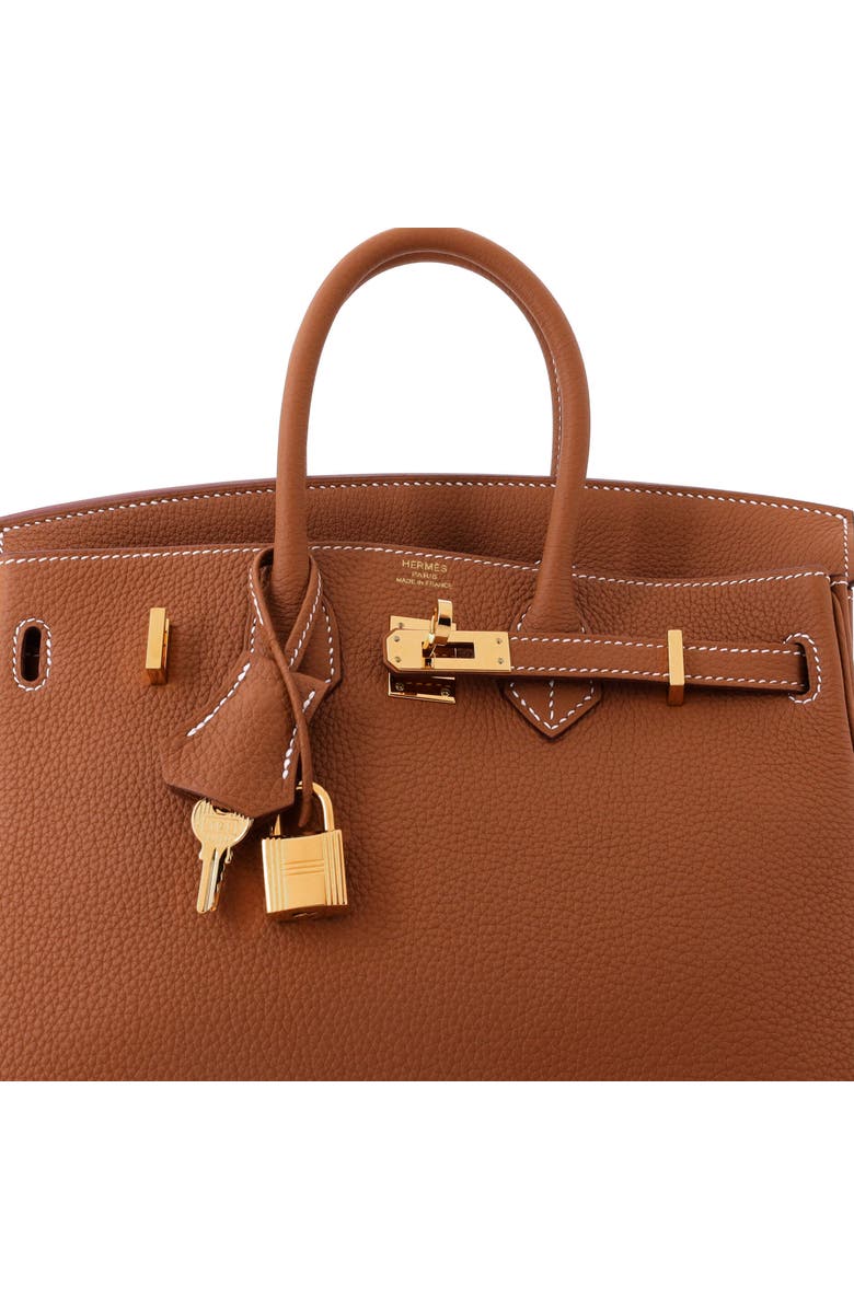 Pre-Owned Hermes Birkin Handbag Brown Togo with Gold Hardware 25, Alternate, color, Gold