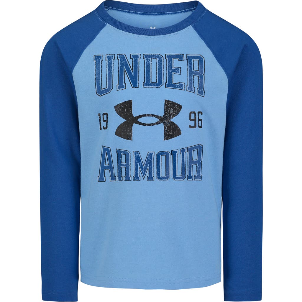 Under Armour Kids' Colorblock Long Sleeve Graphic T-Shirt in Horizon Blue