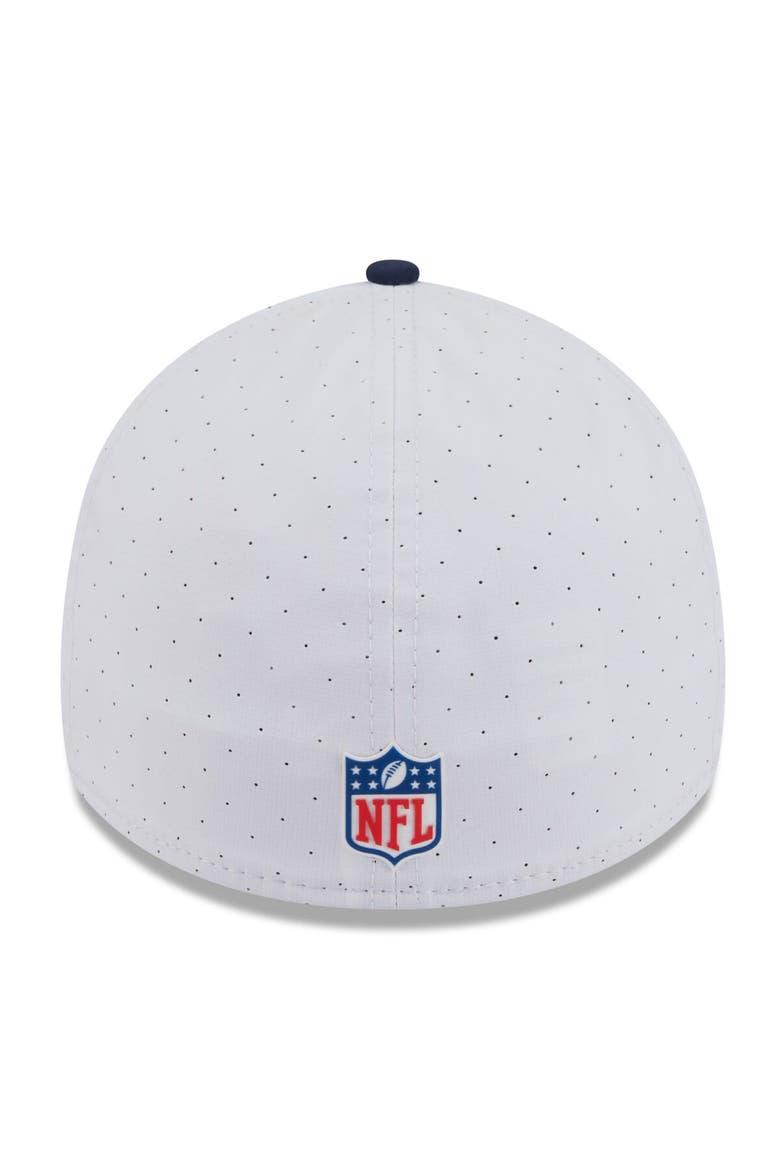 Men's New Era  White/Navy Tennessee Titans 2025 NFL Training Camp 39THIRTY Flex Hat, Alternate, color, White