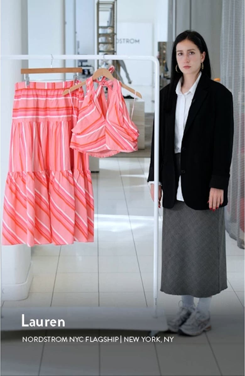 Sophia Stripe Two-Piece Halter Dress, sales video thumbnail