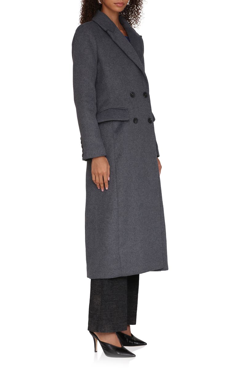 Avec Les Filles Relaxed Double Breasted Coat, Alternate, color, Grey