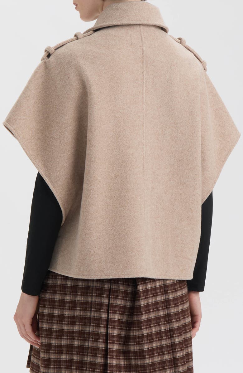 Hunter Knit Tweed Cape, Alternate, color, Beige