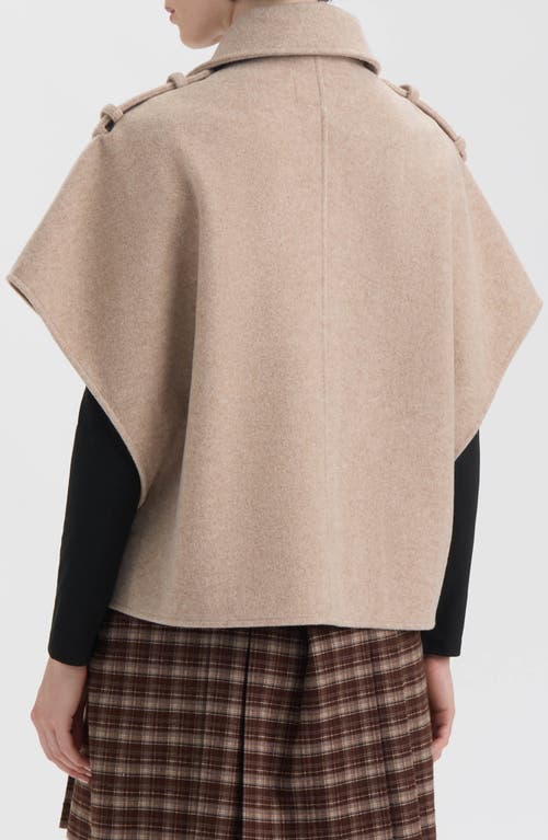 Hunter Knit Tweed Cape In Neutral