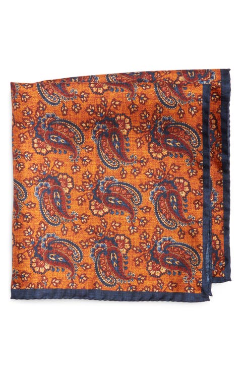 Paisley Silk Pocket Square