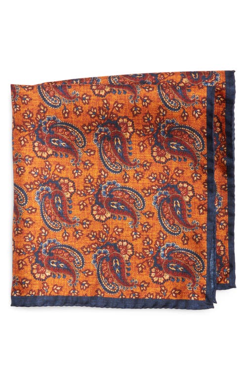 Nordstrom Paisley Silk Pocket Square In Multi