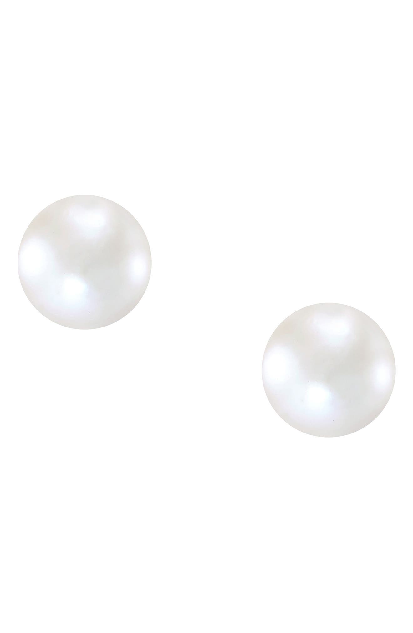 Frankie & Zoe Reversible Cultured Pearl & Ball Stud Earrings