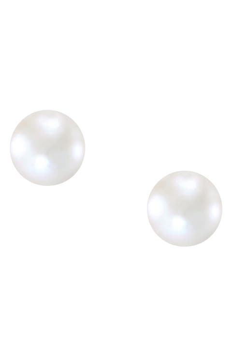 Reversible Cultured Pearl & Ball Stud Earrings