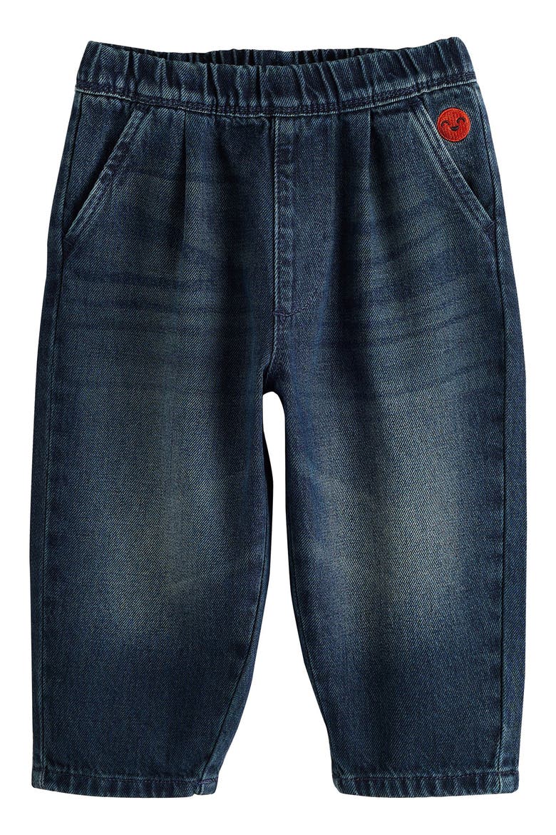 Kids' Pleat Front Barrel Leg Jeans, Main, color, BLUE
