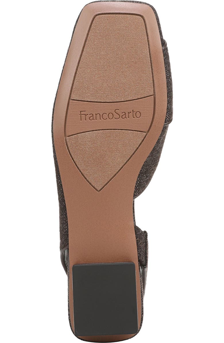 Franco Sarto Teagan Slingback Half d'Orsay Flat, Alternate, color, Dark Brown