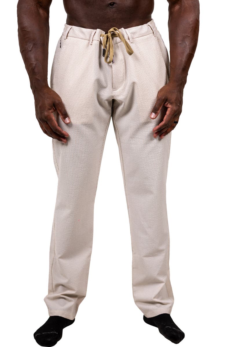 Maceoo Marthyr Tapered Leg Drawstring Pants, Main, color, White