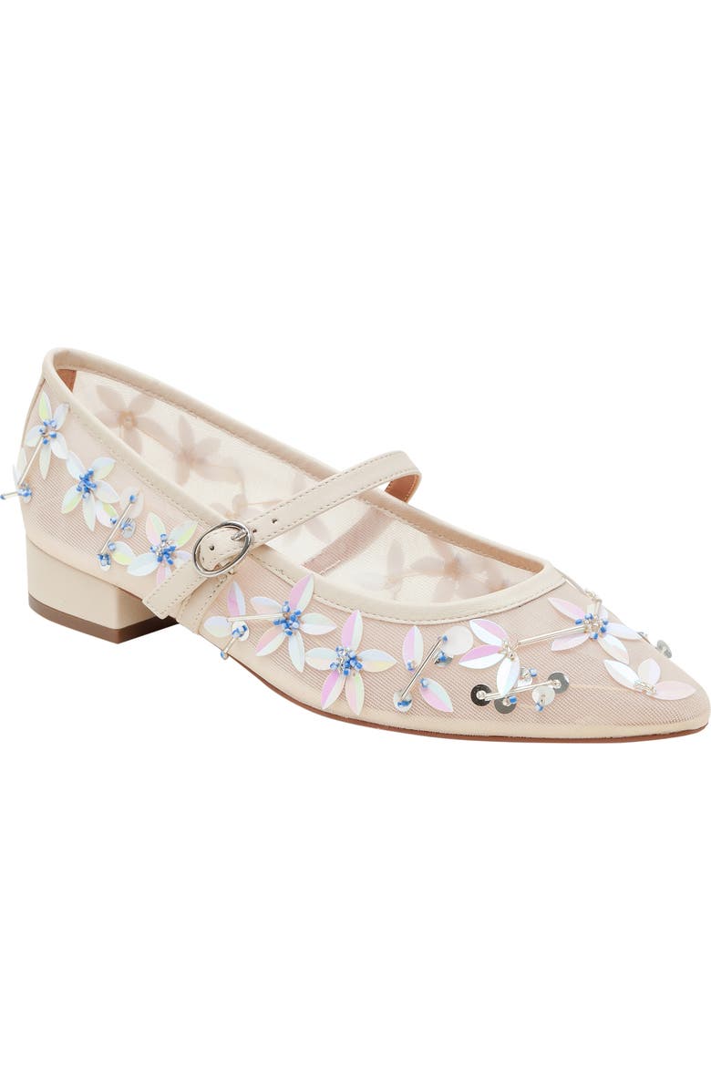 Linea Paolo Maison Embellished Mary Jane Flat, Main, color, Cream