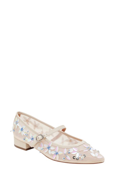 Maison Embellished Mary Jane Flat (Women)