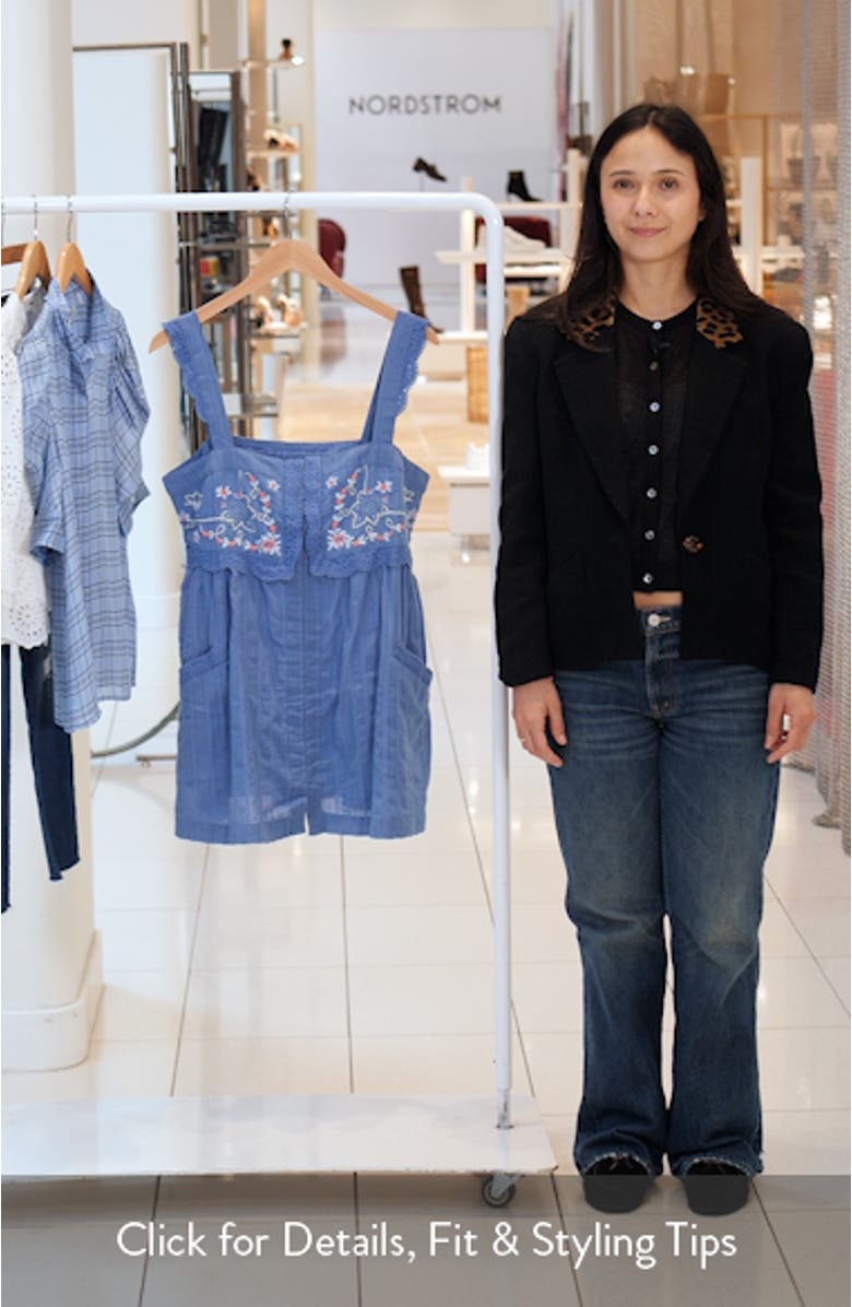 Farrah Floral Lace Embroidered Babydoll Tunic, sales video thumbnail