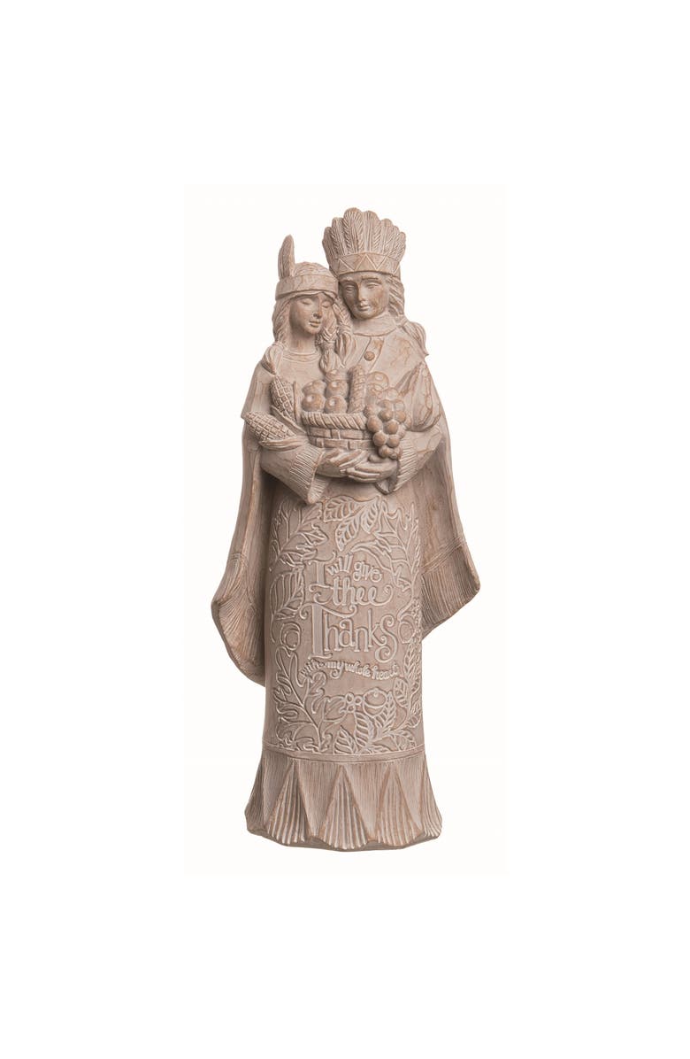 Transpac Off White Autumn Pilgrim Family Figurine, Main, color, White