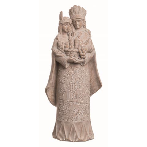 Off White Autumn Pilgrim Family Figurine