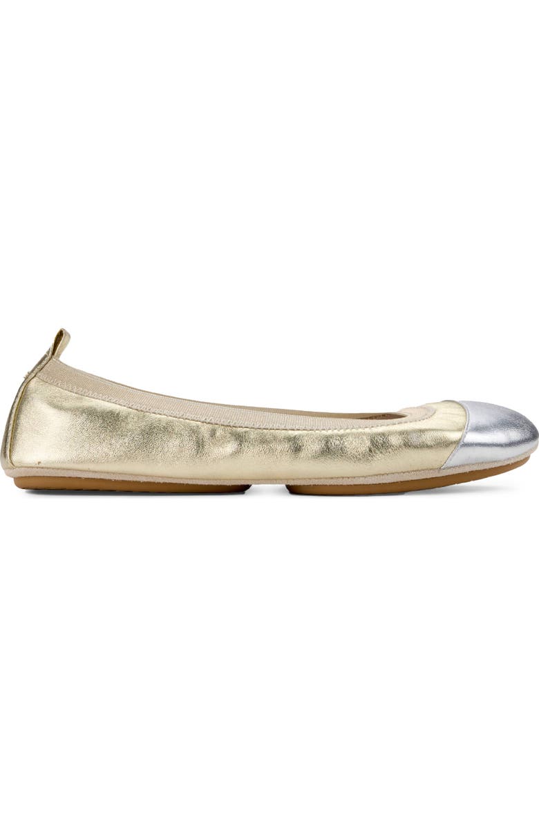 Yosi Samra Samantha Foldable Ballet Flat, Alternate, color, Gold